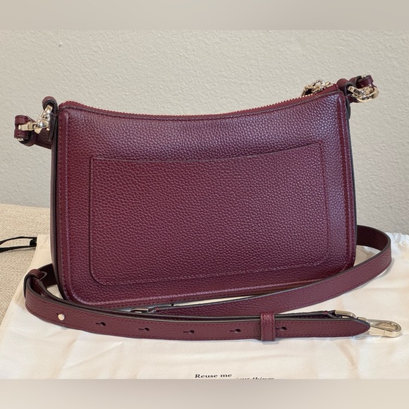 Kate Spade Hudson Medium Burgundy Crossbody Bag - Picture 2 of 7